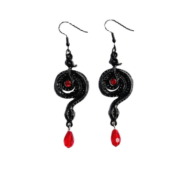 Crimson Serpent Earrings
