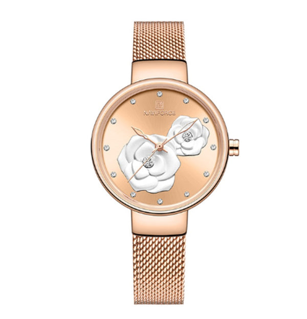 Rose Embrace Mesh Watch