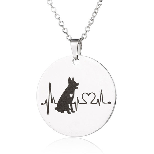 Heartbeat Paw Charm necklace