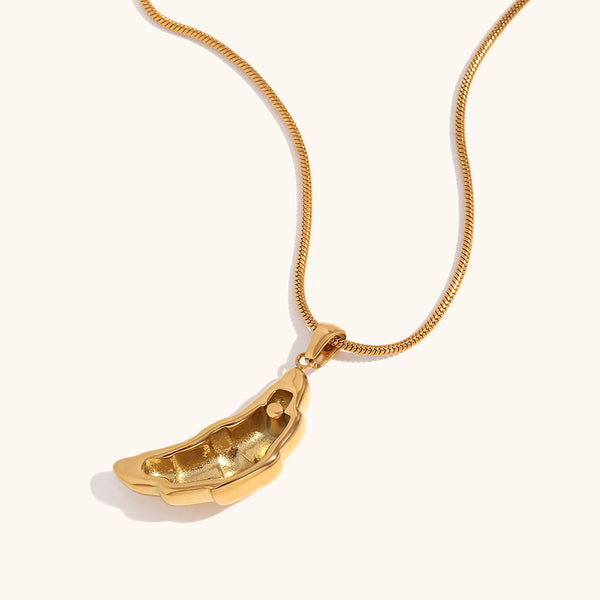 Gold Croissant Necklace