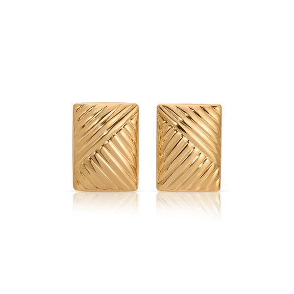 Golden Carve Studs Earing